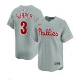 Bryce Harper Philadelphia Phillies Nike Road Limited Jersey - Gray